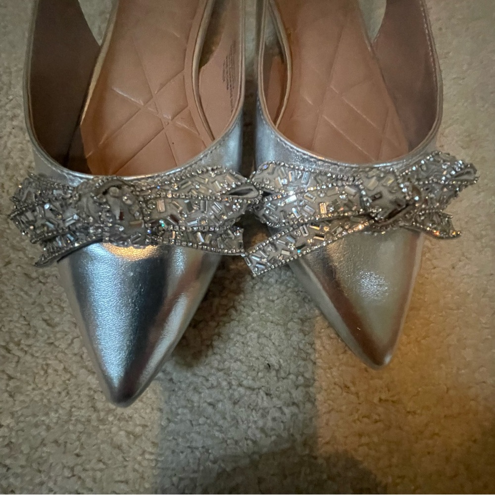 Bcbgeneration Silver Rhinestone Bow Embellished F… - image 3